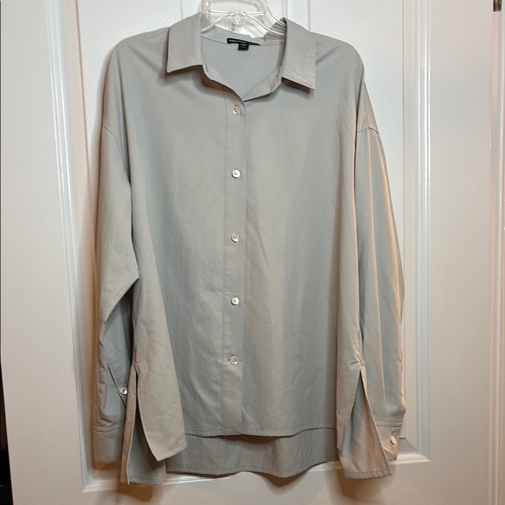 EUC JAMES PERSE womens long sleeve Gray Shirt size 1 /us small
